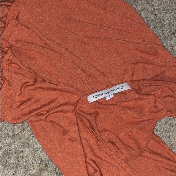 Foreign exchange orange halter style top - Picture 3 of 3